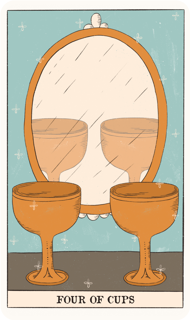 four of cups upright love